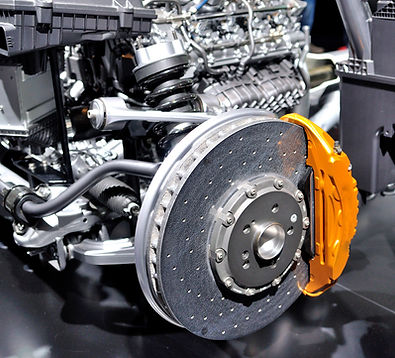 Brake disc and calliper during a service