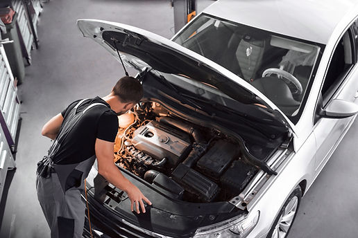 Mechanic repairing a car